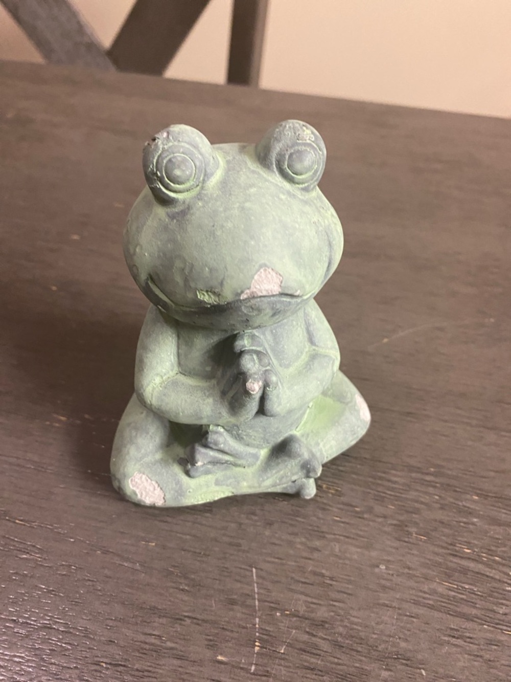 Green Ceramic Frog Figurine